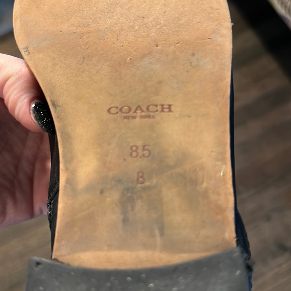 Coach Micha Boots Black Leather 8.5 GUC - Picture 6 of 13